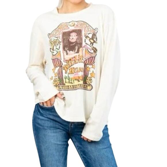 DAYDREAMER Willie Nelson Red Headed Stranger Frame LS Tee Size S New w/o Tag - Picture 8 of 12